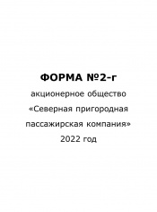 Форма №2-г за 2022 год